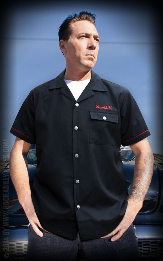 Rumble59 - Lounge Shirt Many Roads - black