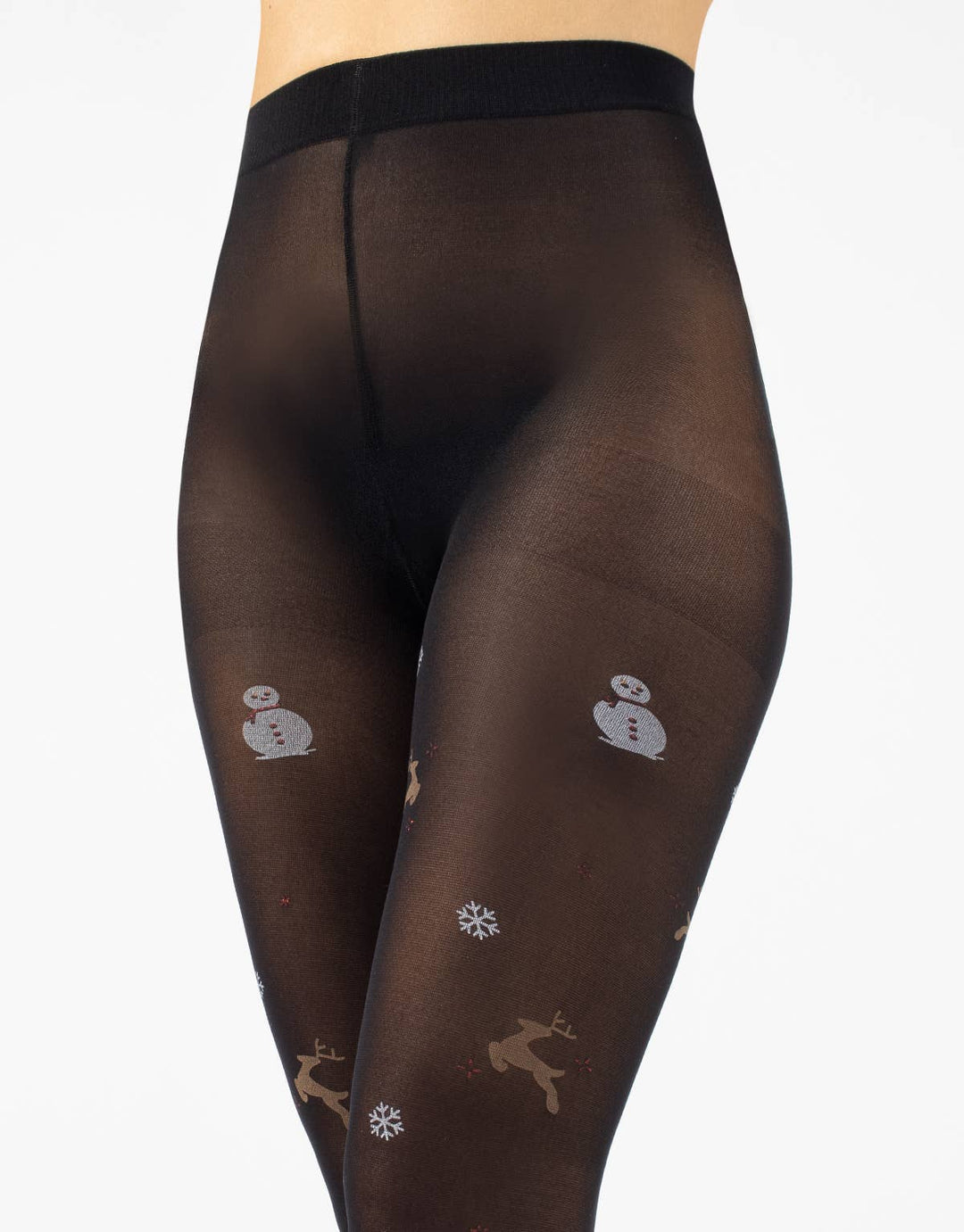 Cette - Weihnachts Strumpfhose Schneemann - 40 DEN