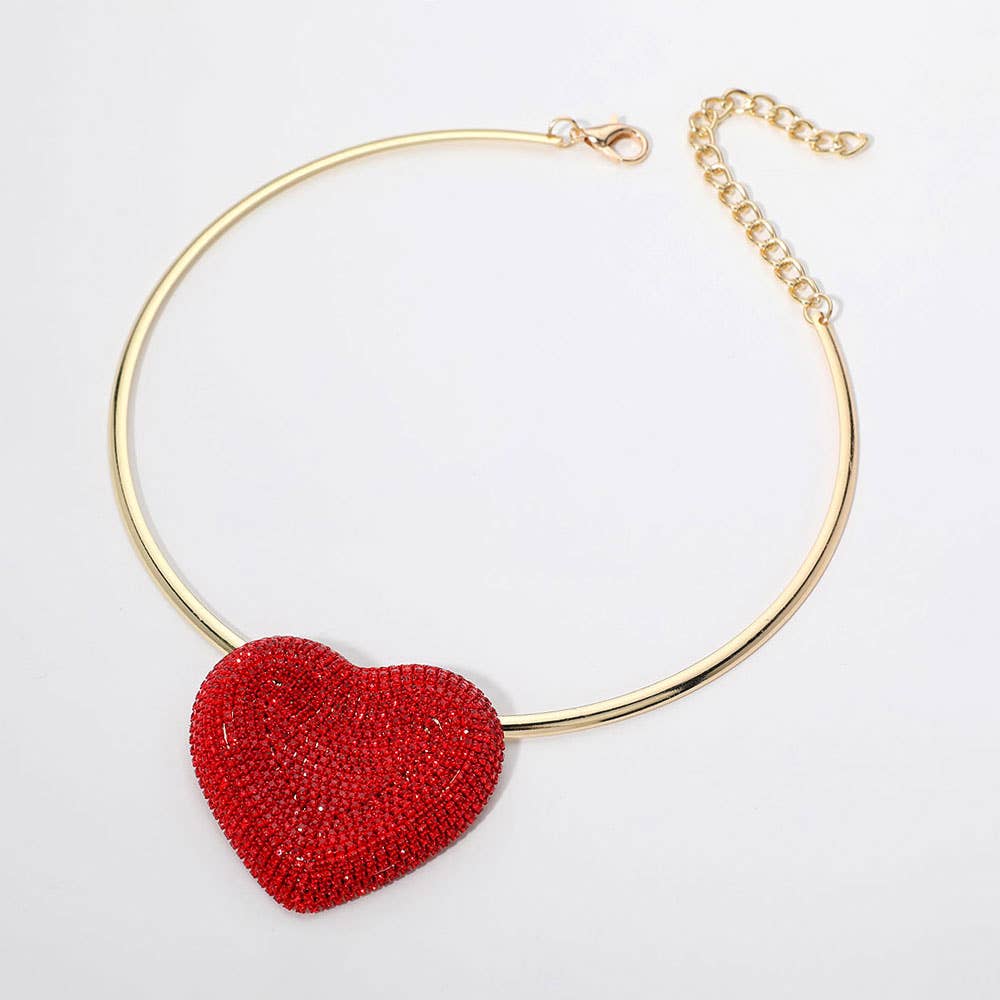 Forever Mine Halskette mit rotem Strass-Herz