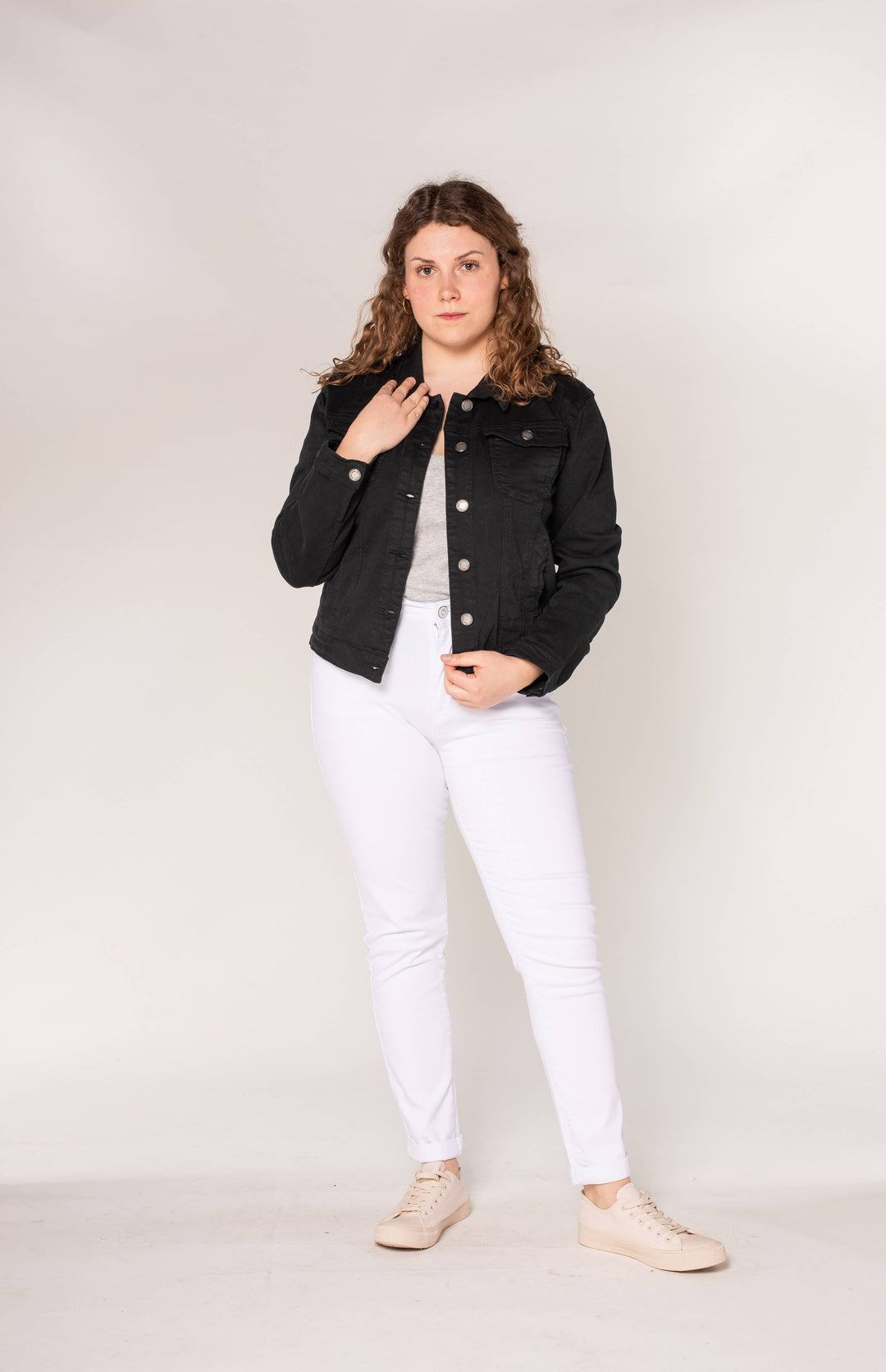 Kurze Stretch-Jacke in navy