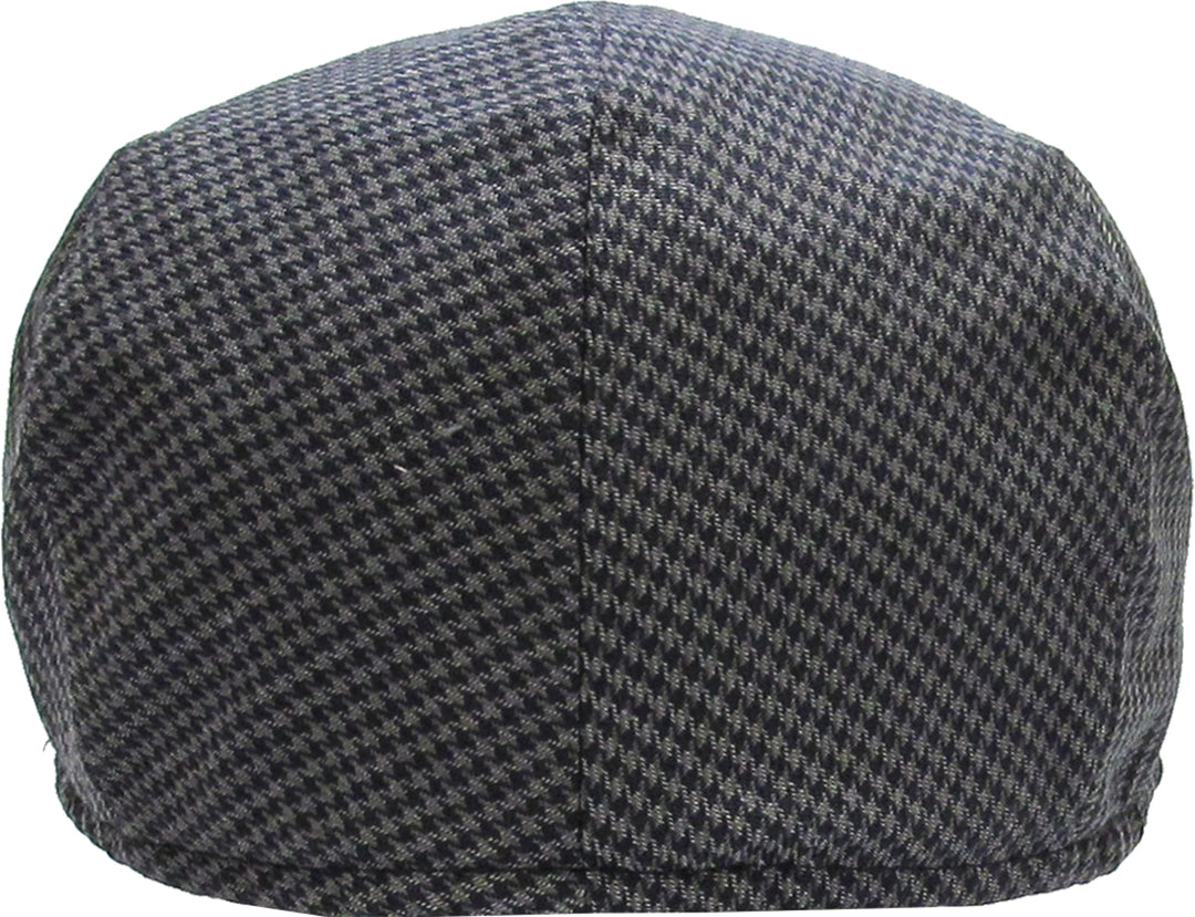 Sombrero Newsboy Clásico Houndstooth negro-gris