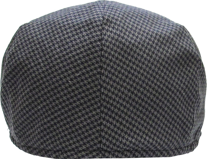 Sombrero Newsboy Clásico Houndstooth negro-gris