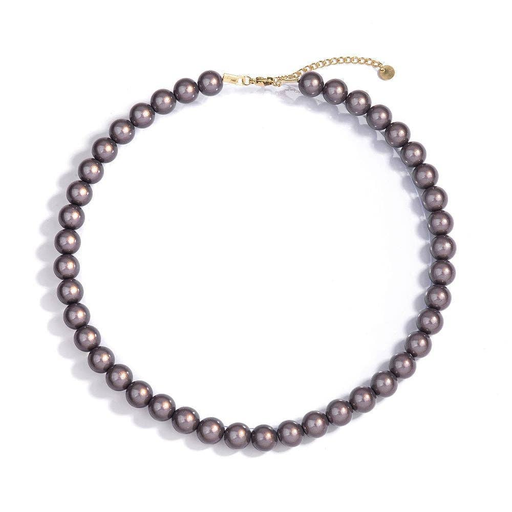 Fox par Ren GmbH - Collier Magic Pearls Yuri en Gris Foncé