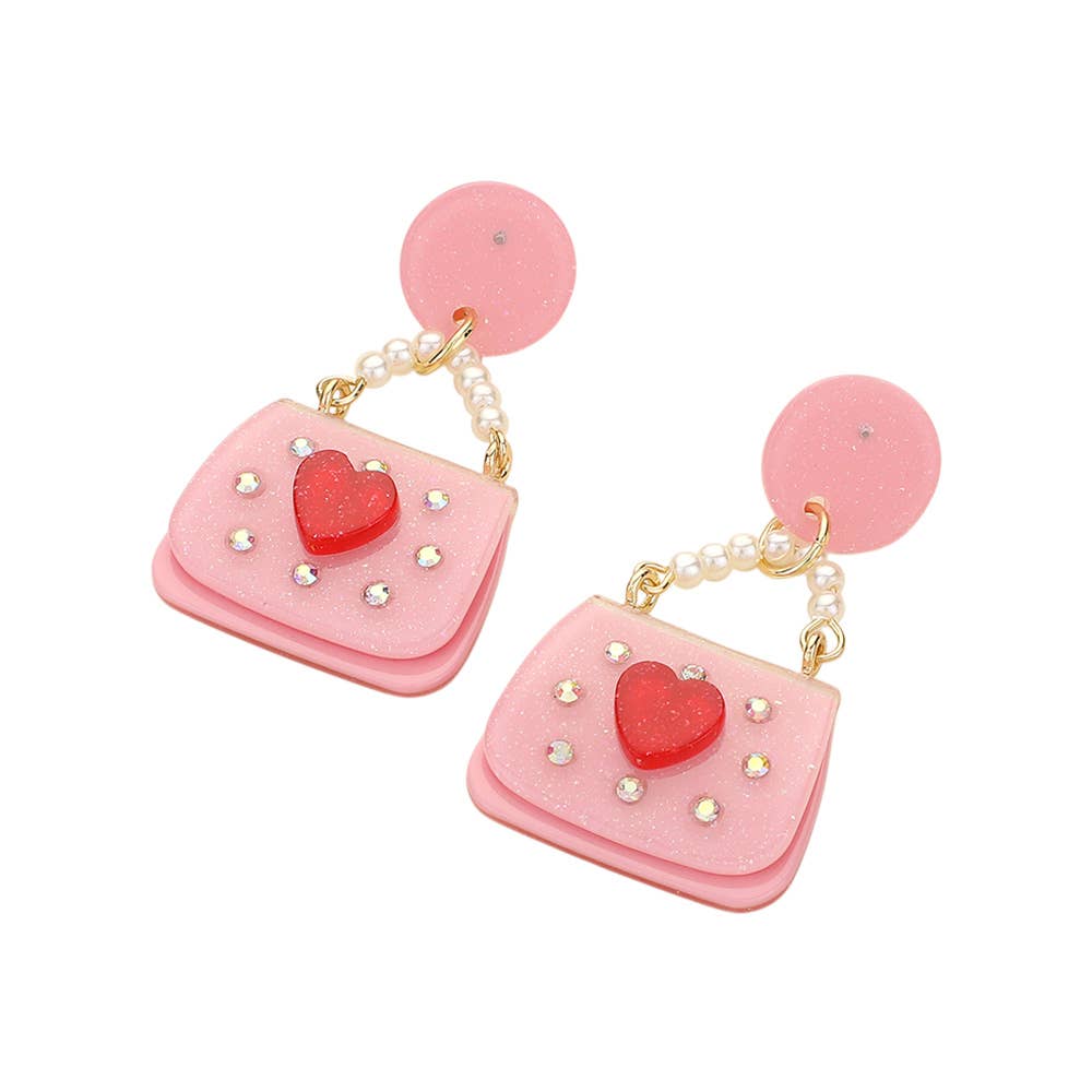 Handtaschen Ohrringe rosa