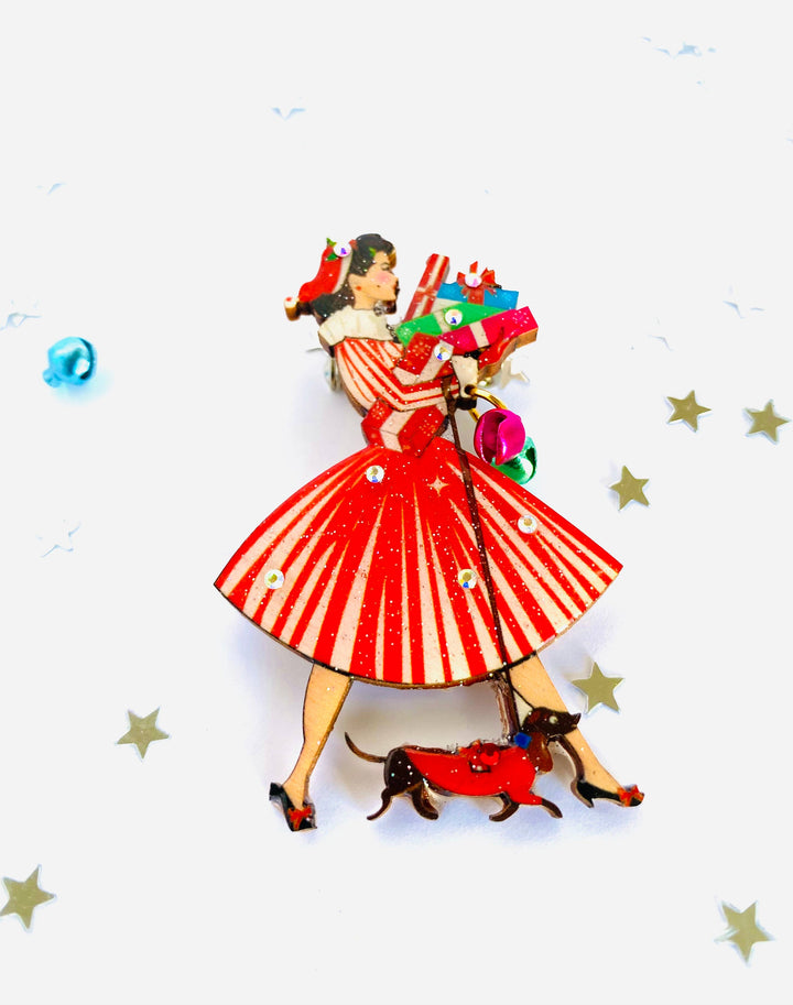 Rosie Rose Parker – Betty Weihnachtseinkaufsbrosche