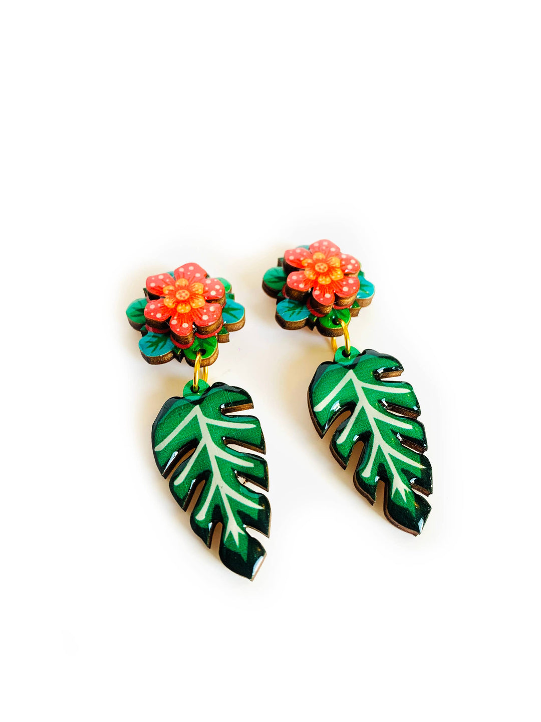 Rosie Rose Parker – Tropische Blumen-Ohrringe