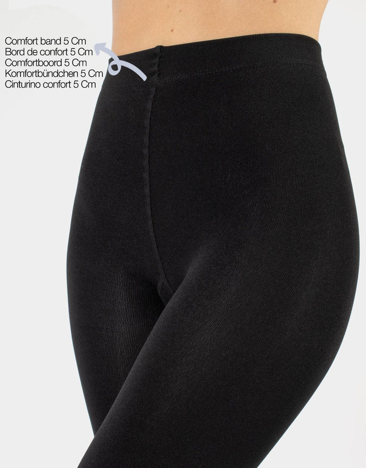 Cette - Thermostrumpfhose mit warmer Fleece-Innenseite 300 DEN, Schwarz