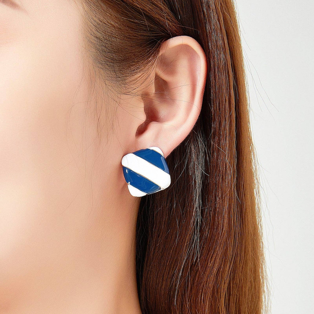 Bikilu Earrings Clip in Blue