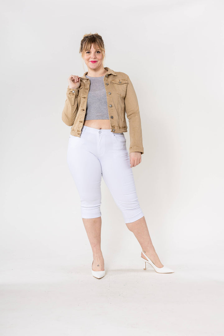 Kurze Stretch-Jacke in navy