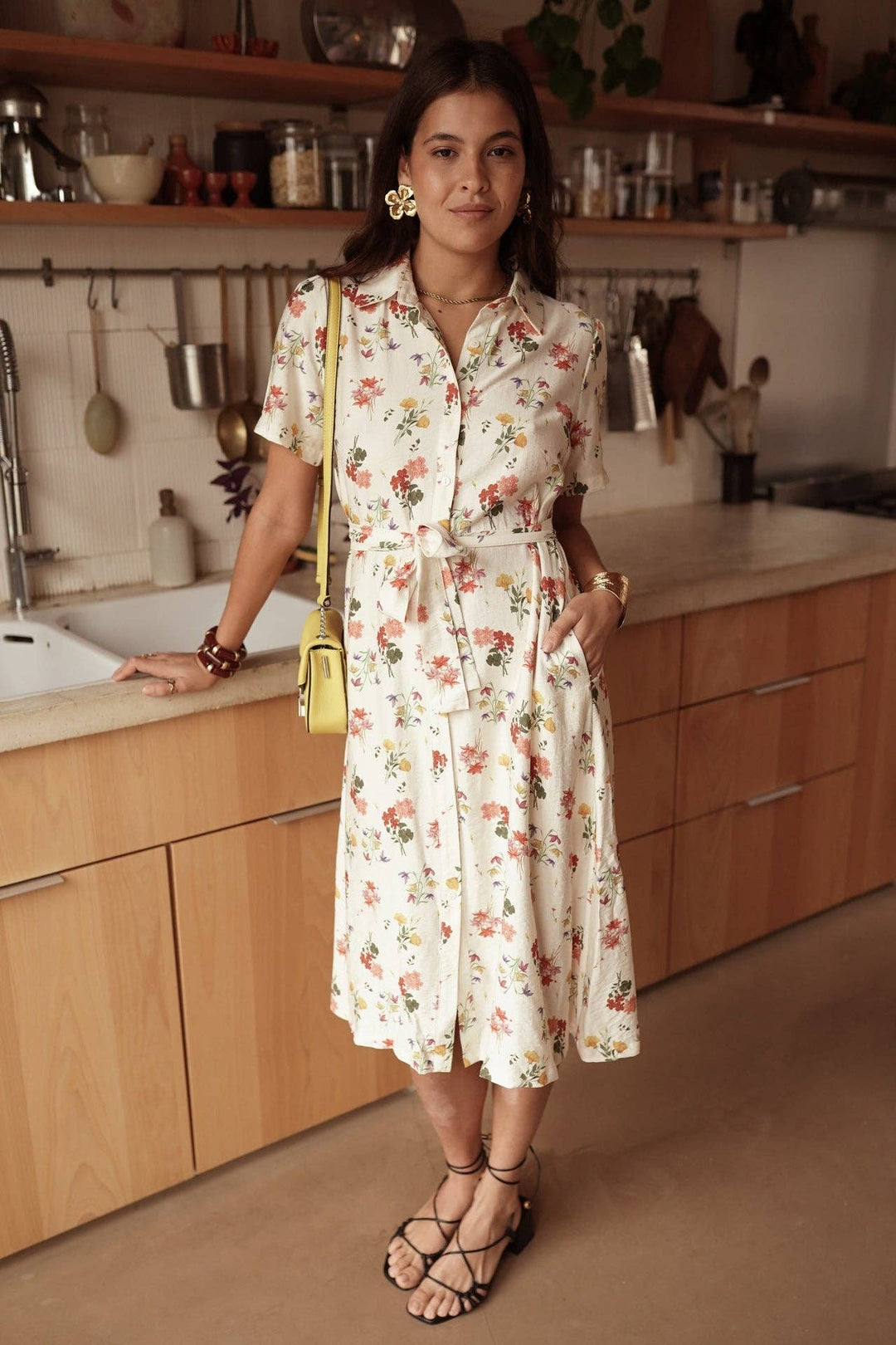 Nahara Flower Dress creme