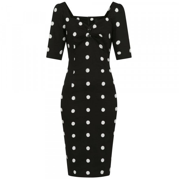 Collectif Womenswear - Vestido Lápiz Dolores Crazy Polka