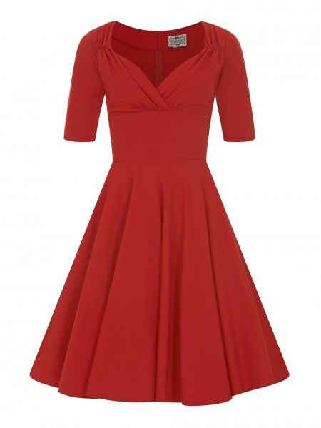 Collectif Womenswear - Vestido Trixie Doll en rojo