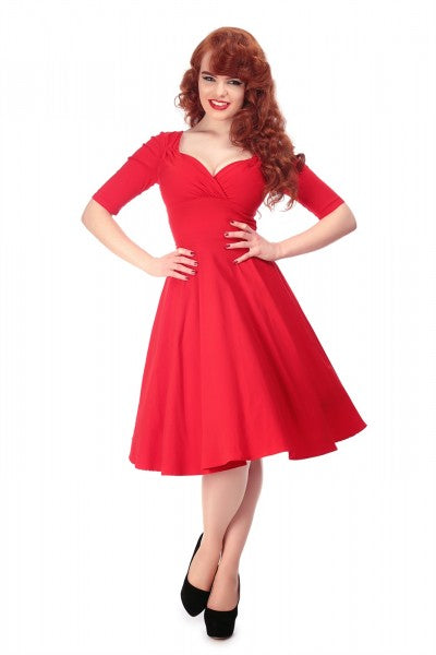 Collectif Womenswear - Trixie Doll Dress in rot