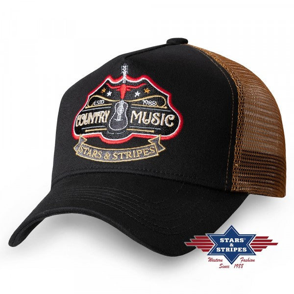 Stars & Stripes® - Casquette Trucker Musique Country Noire