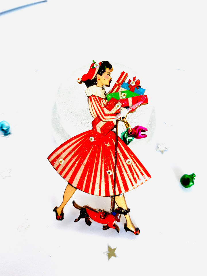 Rosie Rose Parker – Betty Weihnachtseinkaufsbrosche