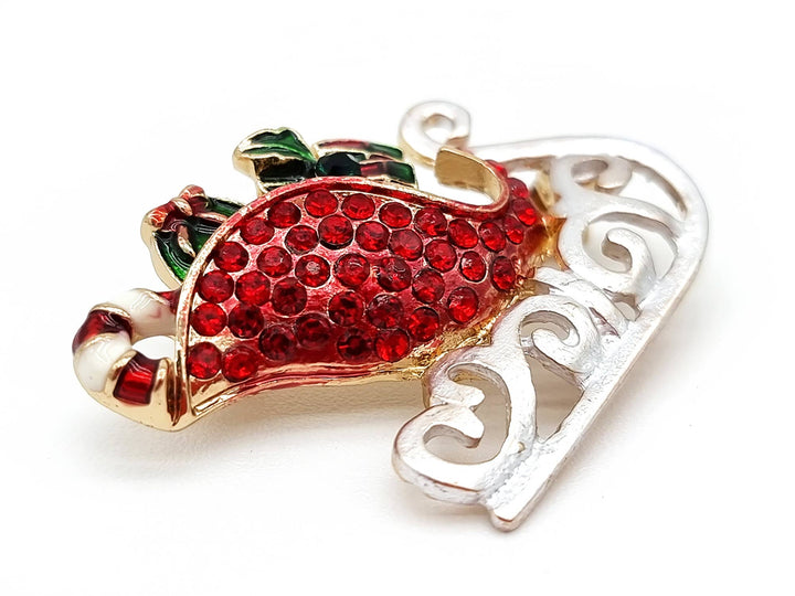 Weihnachtsbrosche „Santa's Sleigh“