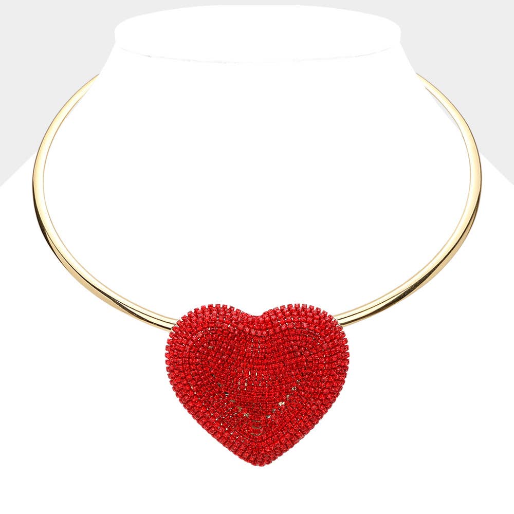 Forever Mine Halskette mit rotem Strass-Herz