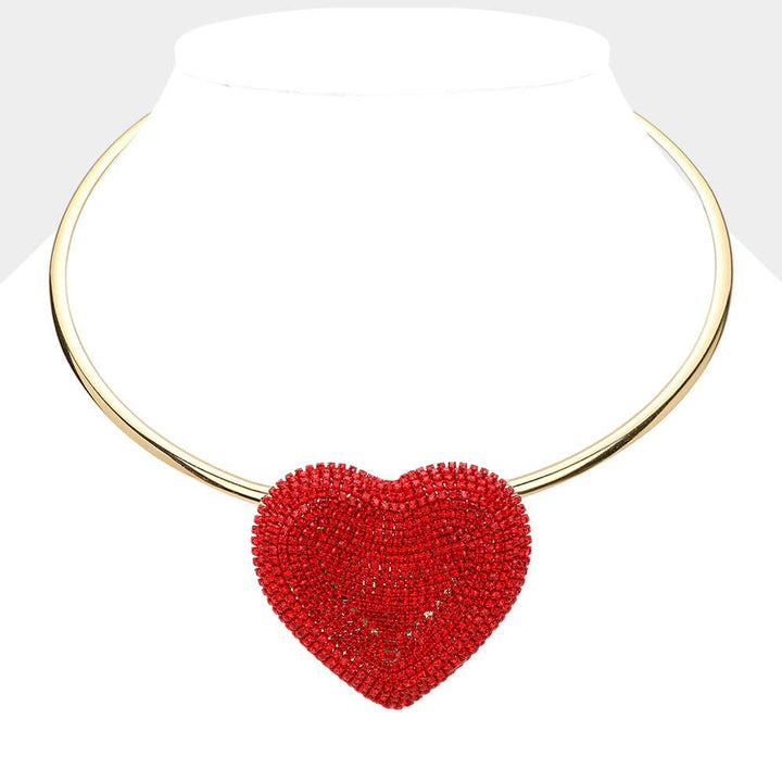 Forever Mine Halskette mit rotem Strass-Herz