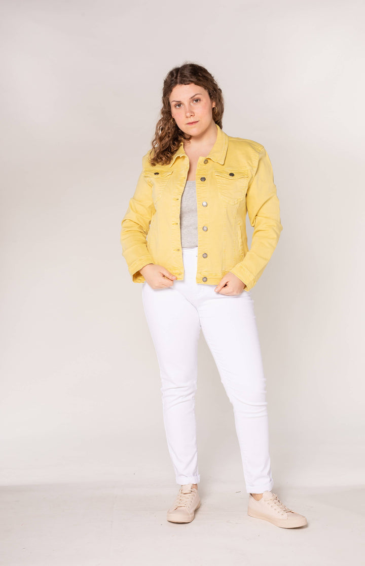 Kurze Stretch-Jacke in navy
