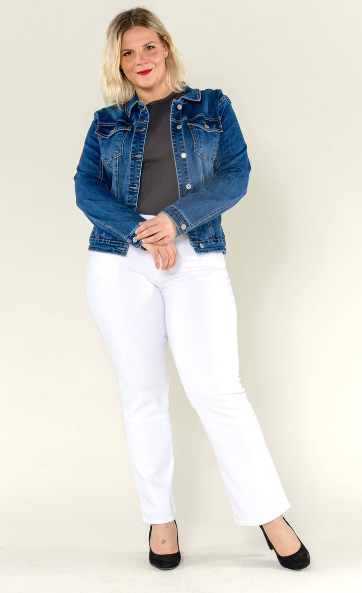 Stretch-Jeansjacke blau