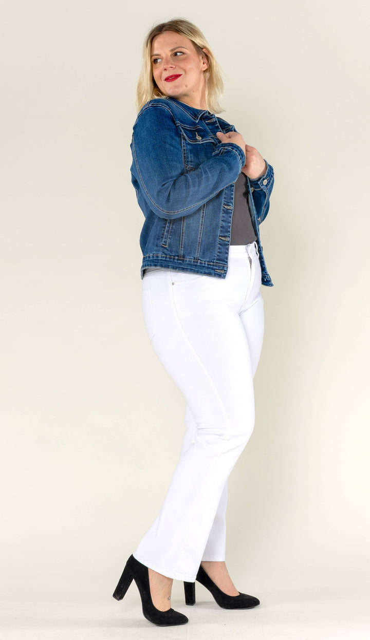 Stretch-Jeansjacke blau