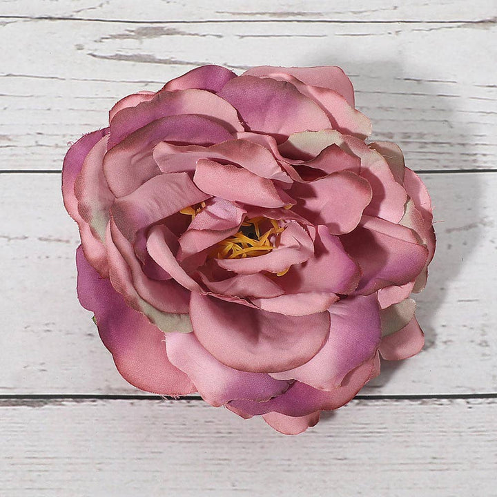 Große Blumenhaarspange / Clip / Haargummi altrosa