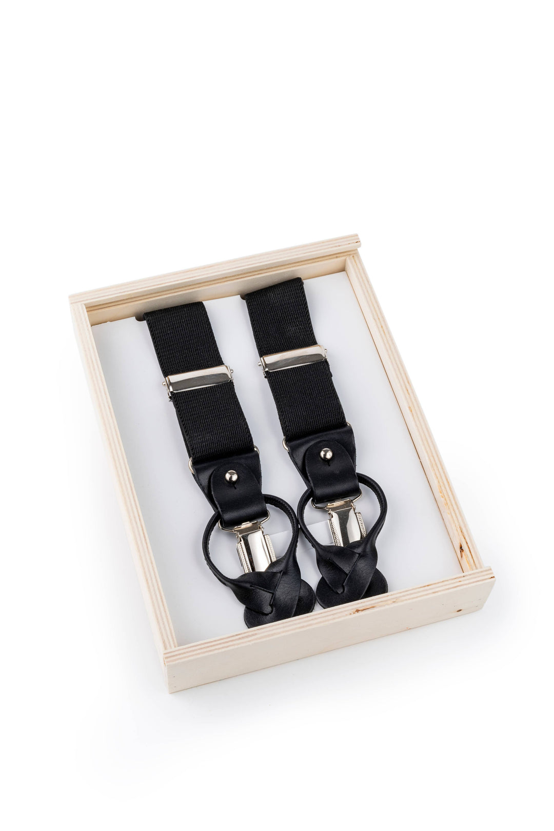 Valtico - Suspenders with buttons or clips, light brown