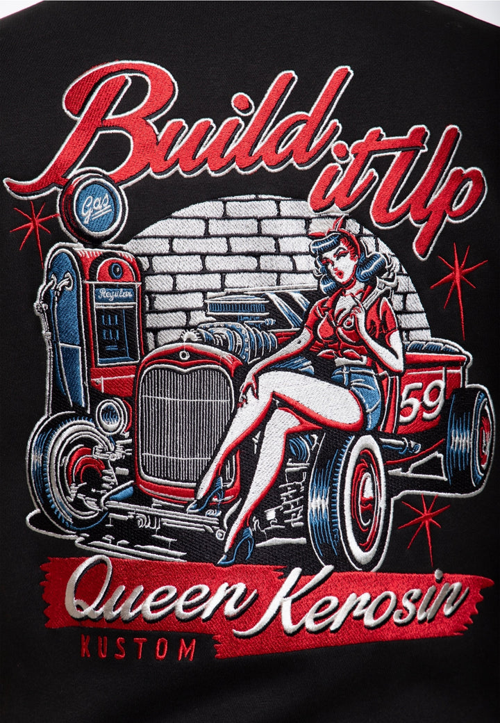 Queen Kerosin - Collegejacke Built it up black