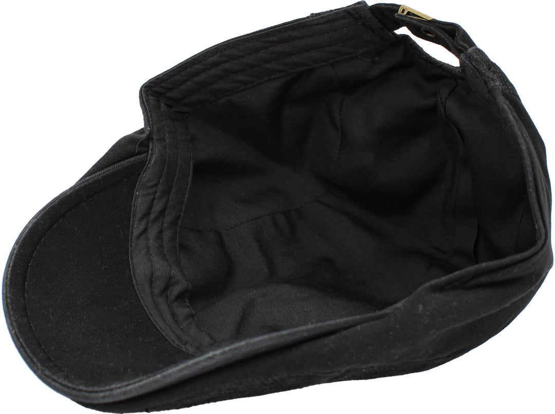 Casquette Newsboy Ivy Classique, motif losange, noir