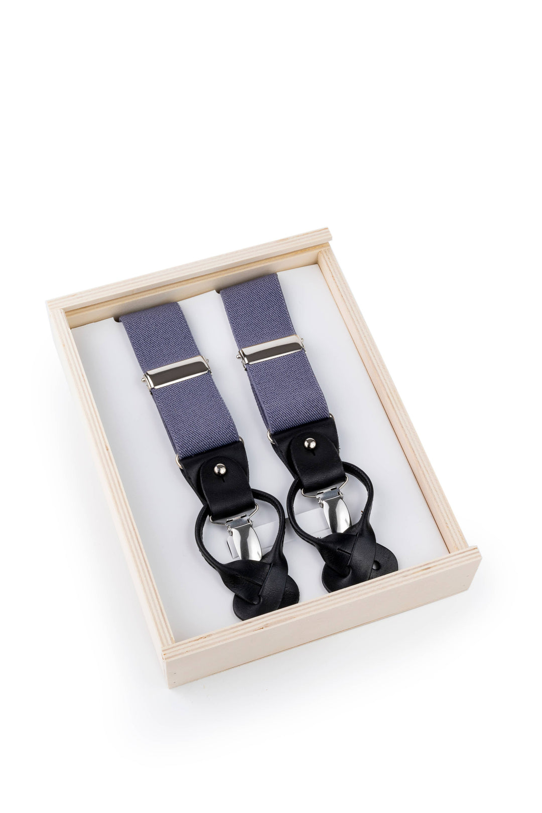 Valtico - Suspenders with buttons or clips, light brown