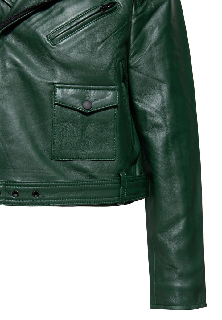 Queen Kerosin – Lederjacke Marlon grün