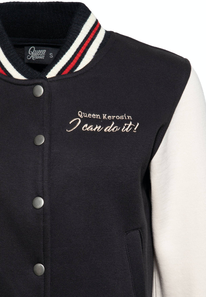 Queen Kerosin – Collegejacke "I Can Do It" in schwarz