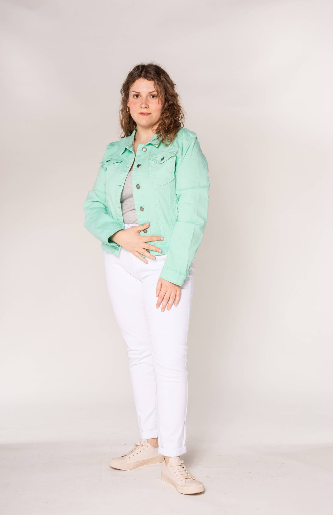 Kurze Stretch-Jacke in navy