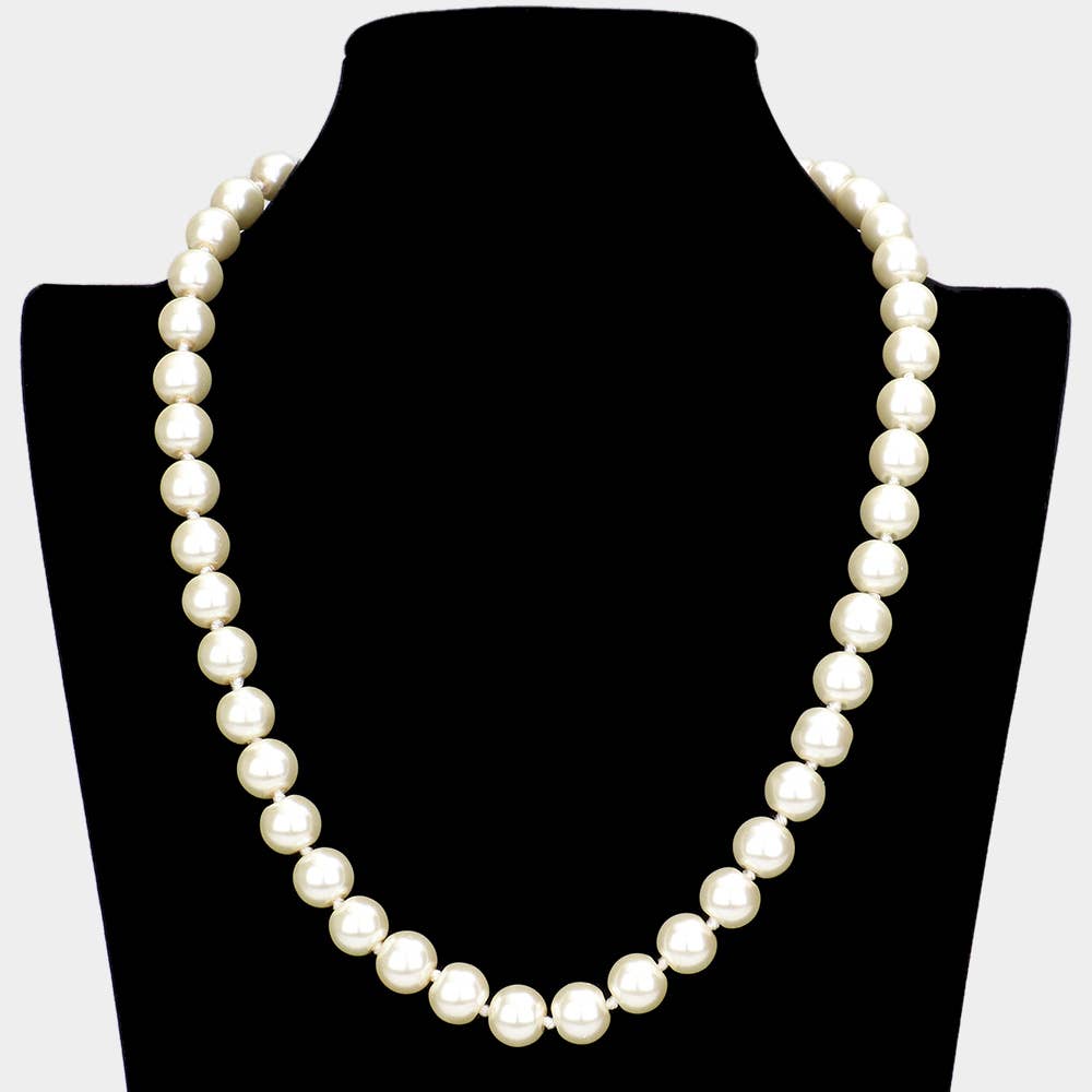 Elegante Perlenkette ivory