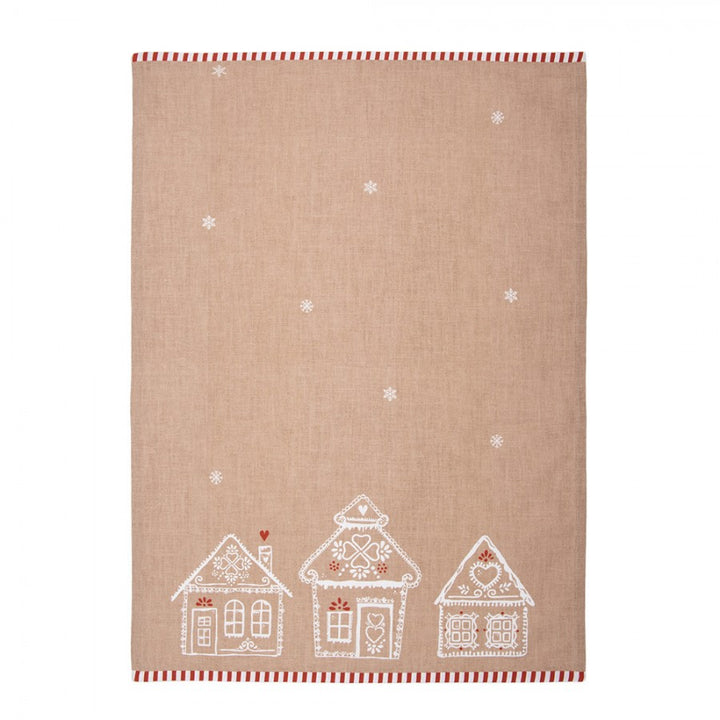 Clayre & Eef - Geschirrhandtuch 50 x 70cm Lebkuchenhaus