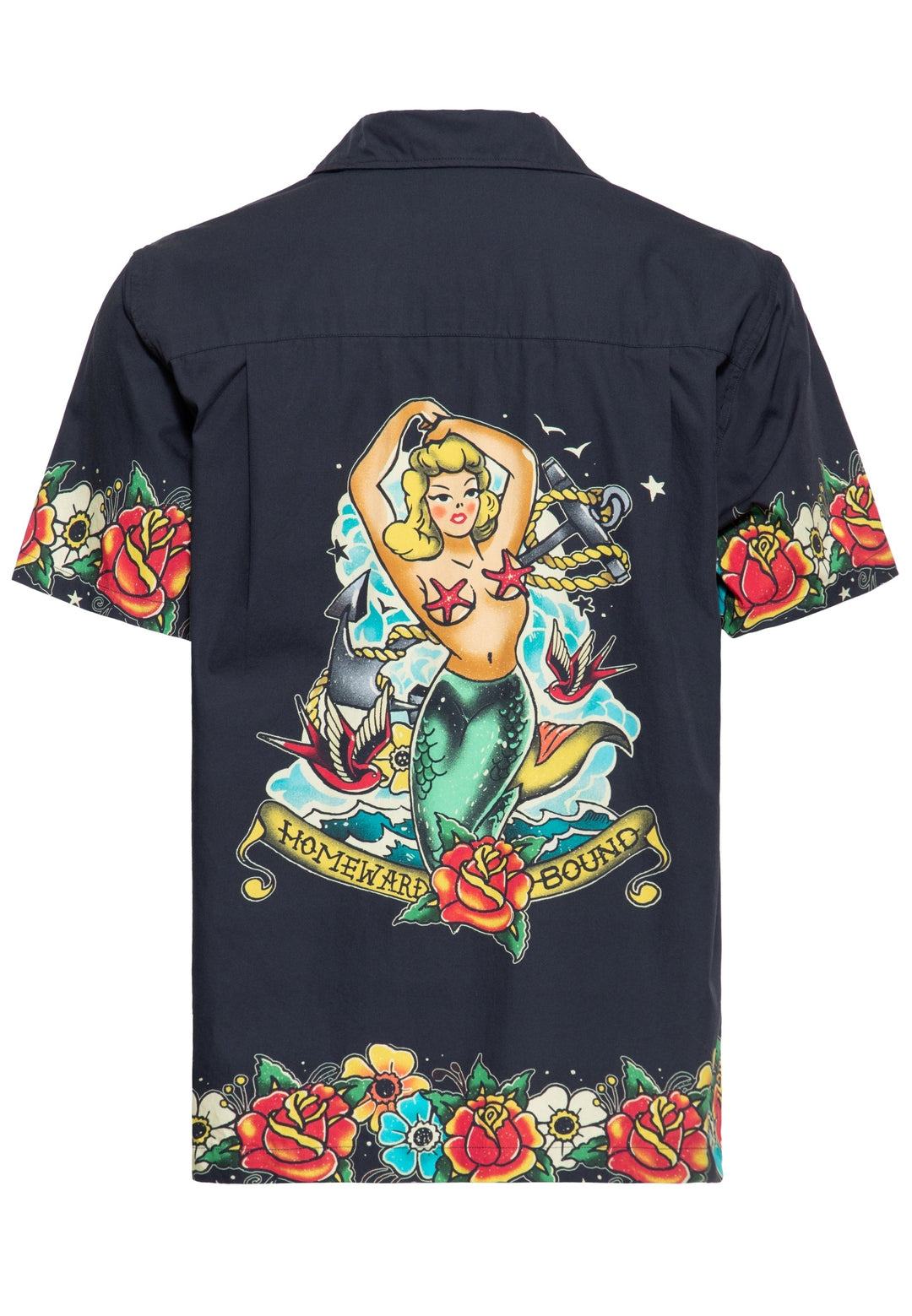 King Kerosin - Camisa hawaiana «Homeward Bound» negra