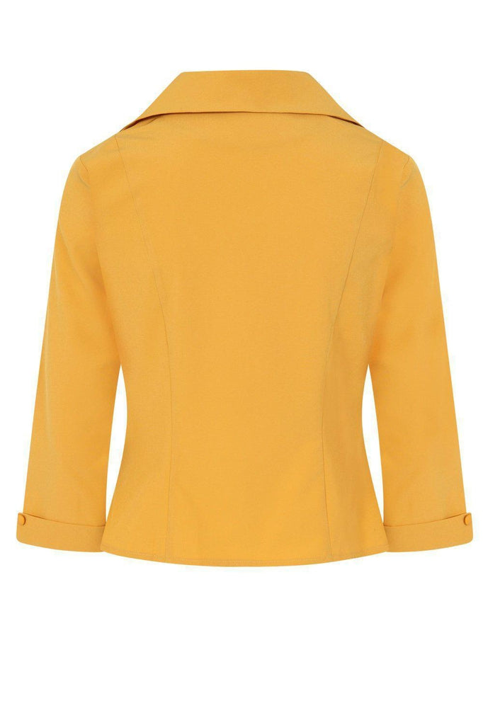 Banned Retro – Janine Blouse in mustard yellow