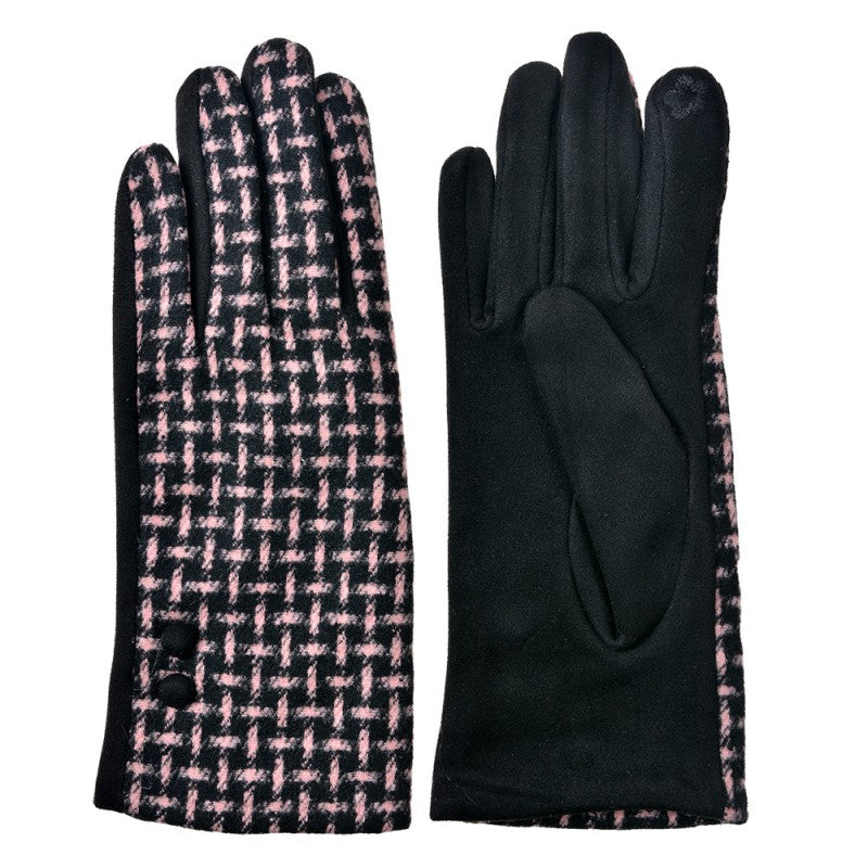 Juleeze - Gants d'hiver noir rose