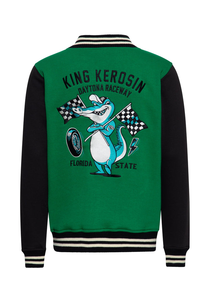 King Kerosin – Giacca da college per uomo "Speed Kings V8" blu