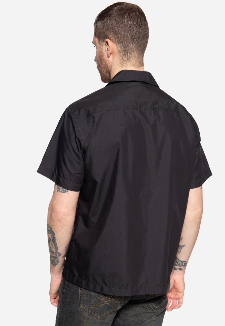 King Kerosin - Lounge Shirt "Pinstripes" Black