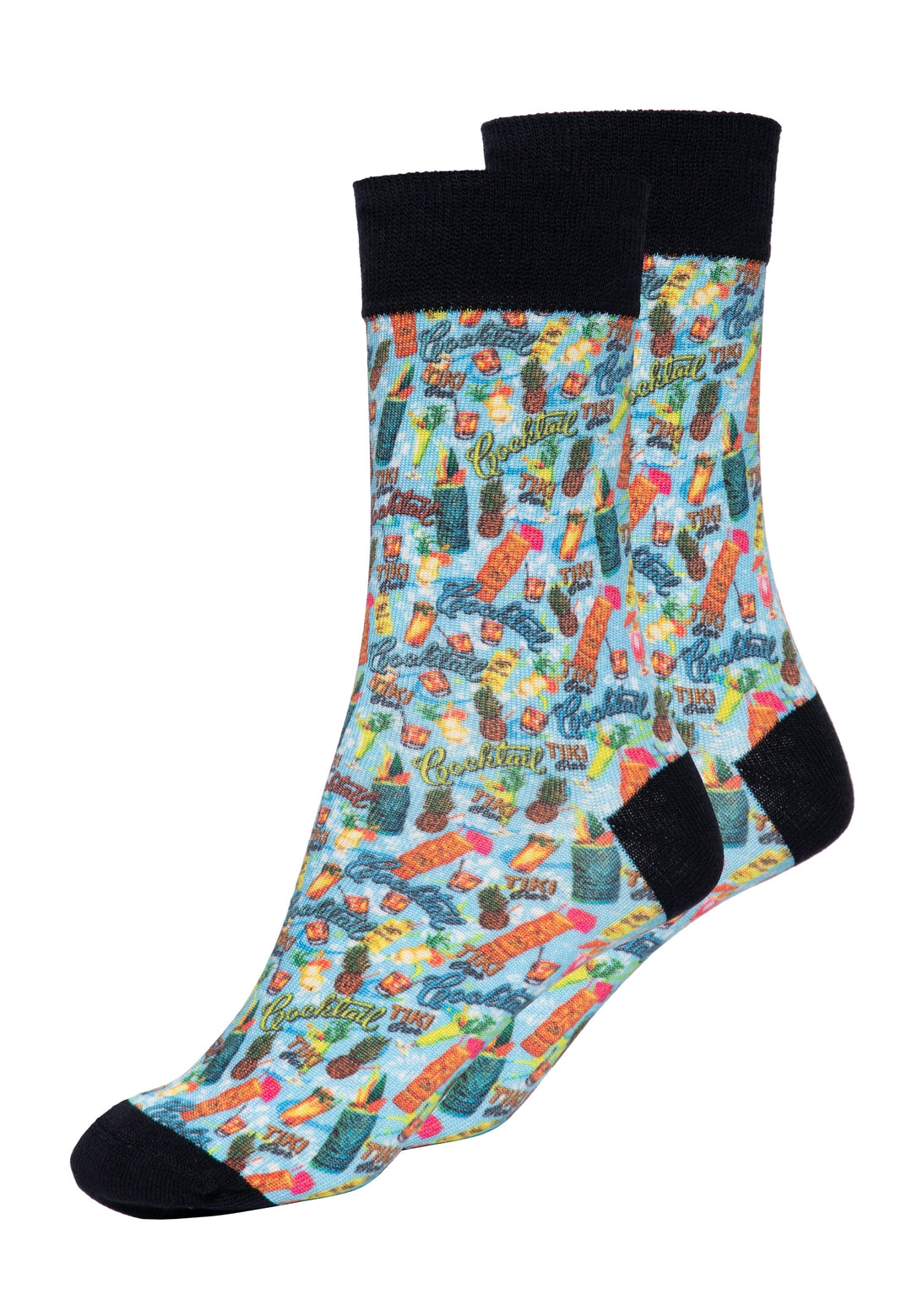 King Kerosin –  Herren Socken Tiki Coctail hellblau