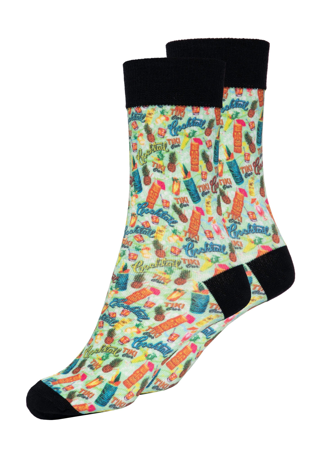 King Kerosin – Men's Socks Tiki Cocktail Light Green