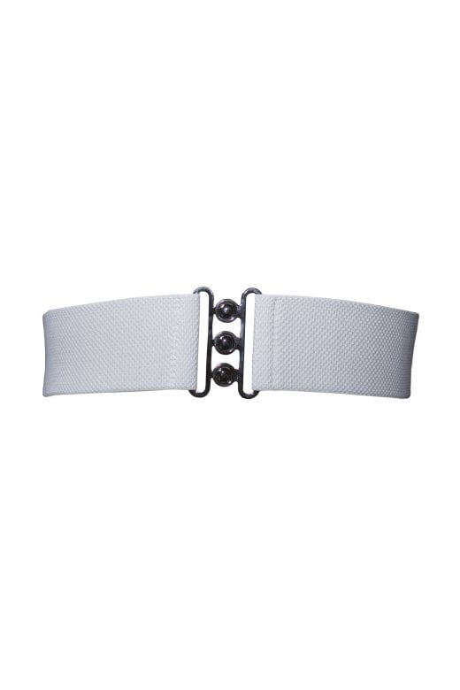 Collectif Womenswear - Nessa Cinch Belt in white