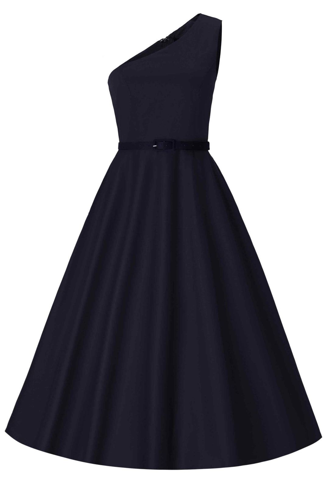 Dolly & Dotty - Susan One-Shoulder Vintage Dress in schwarz