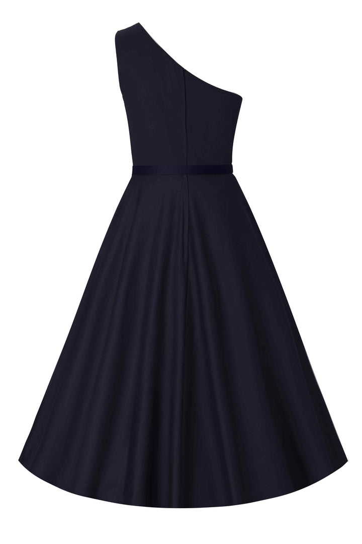 Dolly & Dotty - Susan One-Shoulder Vintage Dress in schwarz