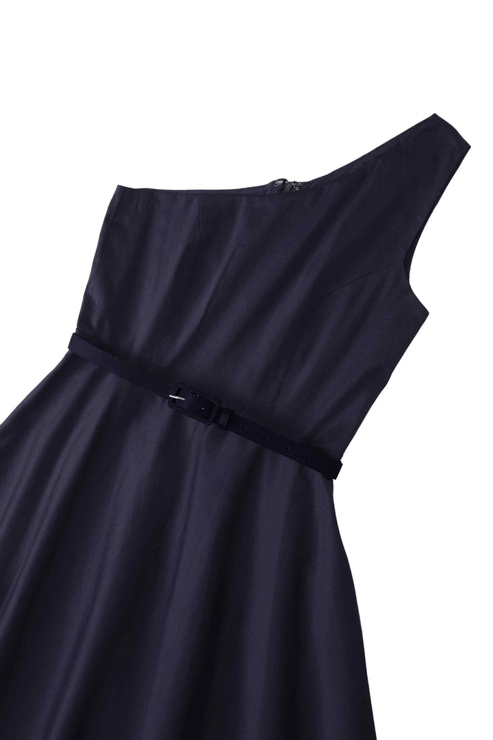 Dolly & Dotty - Susan One-Shoulder Vintage Dress in schwarz