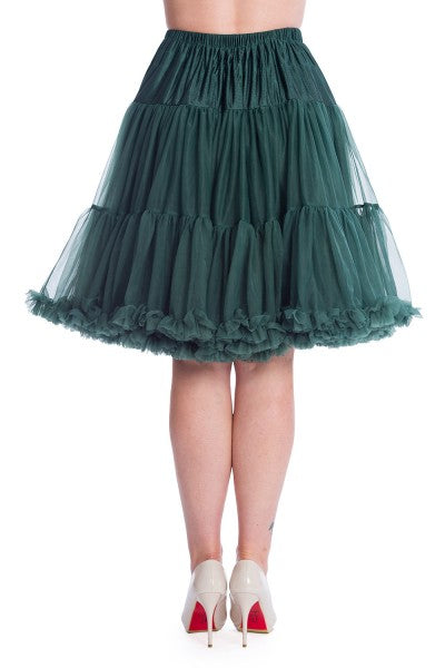 23" - Banned Retro - Petticoat Starlite Bottle Green - approx. 59cm