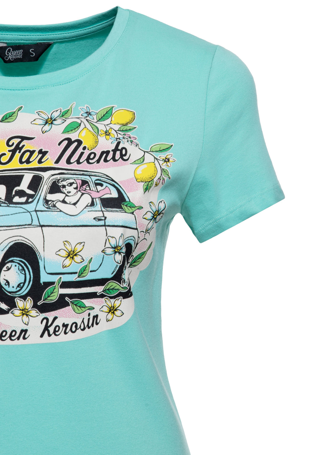 Queen Kerosin – T-Shirt "Dolce far niente" mint