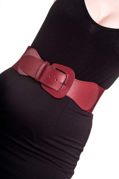 Hell Bunny - Stretch Belt Rizzo in bordeaux