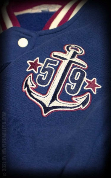 Rumble59 - Ladies Sweat College Jacket - Anchors aweigh!